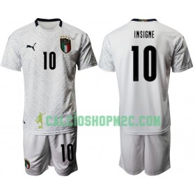 Italia Lorenzo Insigne 10 Bambino Maglia Trasferta Euro 2020 Manica Corta (+ Pantaloncini)